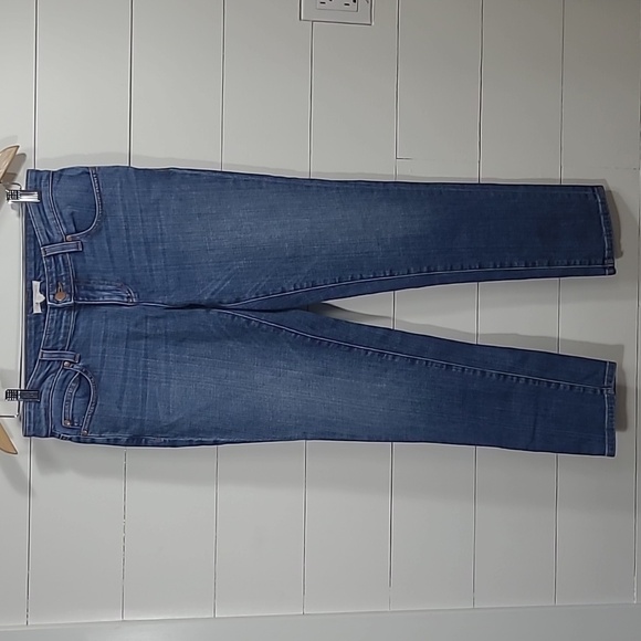 Eileen Fisher Jeans Women's sz 4 Petite Straight Leg Mid Rise Denim Jeans - Picture 2 of 9